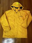 West Marine Boating / Fishing Yellow Hooded Waterproof Men's Jacket Size Medium
