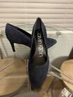 Calvin Klein Callia Pumps/Heels Navy Blue Suede Heels Shoes Size 6.5
