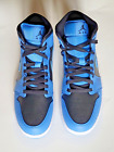 New Nike Air Jordan 1 Mid University Blue Men's Sport Shoes Size 11US 10UK