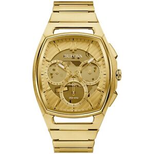 Bulova Men's Quartz Gold-Tone Chronograph 42MM Watch 97A160