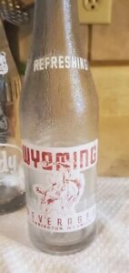 Very Rare Wyoming Beverages Refreshing Soda Pop Glass Bottle