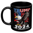 Retro Donald Trump 2024 Election Take America Back USA Flag Patriotic Coffee Mug