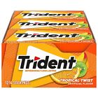 Trident Tropical Twist Sugar Free Gum, 12 Packs of 14 Pieces 168 Total Pieces...
