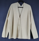 NWT Vince Rib Placket Wool & Cashmere-Blend Cardigan in Beige Size 2X #S6197