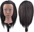 Afro Mannequin Head 100% Real Hair Hairdresser Training Head Manikin Cosmetology