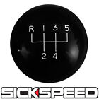 BLACK OL' SKOOL SHIFT KNOB 5 SPEED MANUAL SHORT THROW GEAR SELECTOR VW 12X1.5 (For: Volkswagen)