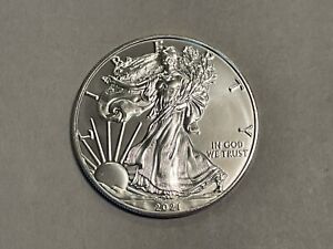 2021 American Silver Eagle Type 1 .999 1 OZ Frosty White Gem Unc Bullion Coin