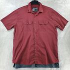 Vertx Guardian  Button Snap Front Tactical Shirt Short Sleeve Sz 2XL Red