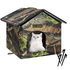 Cat House for Outdoor Cats, Weatherproof and Insulated Feral Cat House with M...