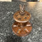 Wooden Pipe Stand German Shepherd Topper Holds 6 Pipes