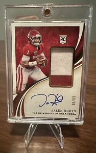 New Listing2020 Panini Immaculate Collegiate Football Jalen Hurts Rookie Patch Auto /99