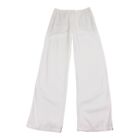 Akris Punto White Straight Pants Size 4 Elastic Waist Zip Fly Lightweight