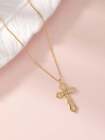 1pc Fashionable Vintage Cross Pendant Necklace Religious Necklace Faith Necklace