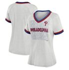 MLB Philadelphia Phillies Women's Heather Gray V-Neck T-Shirt Sz: 2XL NWT $24.99