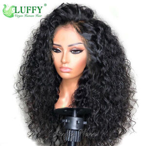 Curly Human Hair Full Lace Wigs Pre Plucked HD Lace Front Wigs for Black Women