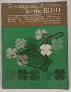 New Listing31 Songs and 3 Cheers for the Irish Sheet Music Songbook Ireland Music Complete