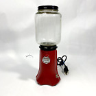 KitchenAid Coffee Mill Grinder A-9 Red Glass Top Nice Cond KCG200ER *Test Video*
