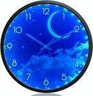 Night Light Wall Clock for Bedroom, 12 Inch Silent Battery-Operated LED Wall