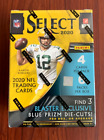 2020 Panini Select Football Trading Cards Blaster Box Blue Prizm Die-cut Sealed