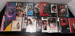 Lot Of 21 Cassette Tapes : 80s Rock Pop Top 40 Hits Madonna Wham Billy  Joel Etc