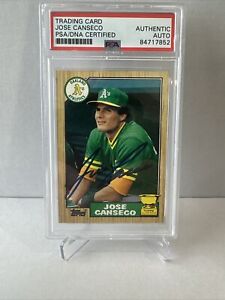 1987 Topps  #620 Jose Canseco signed PSA/DNA Certifies Authentic Auto