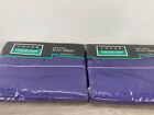 Westpoint Pepperell Twin Flat SHeets No Iron Percale 180 Thread Count Purple Lot