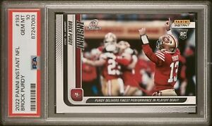 Brock Purdy PSA 10 RC Playoff Debut - 2022 Panini Instant #193 Rookie Card