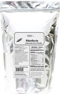 NuSci 100% pure Vitamin B2 Riboflavin Powder Bulk 227g (8 oz) USP