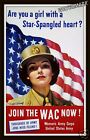 WAC Women's Army Corps WWII Poster by Bradshaw Crandell Year 1943