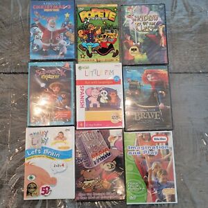 Little Tikes Brainy Baby Superbook DVDs Lot Of 9 New Sealed Little Pim Popeye