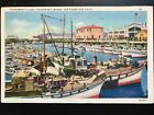 Vintage Postcard 1938 Fisherman's Fleet Fisherman's Wharf San Francisco CA