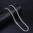 MOISSANITE Real 925 Sterling Silver Tennis Chain Premium Necklace Passes Tester