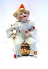 RARE - Hard To Find  Antique CLOWN Figure Potty Baby Sitting On Gold Chamber Pot