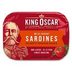 king oscar wild caught sardines zesty tomato, 3.75 ounce (pack of 12)