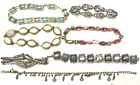 Vintage Art Deco Junk Broken Jewelry Lot Crystal Rhinestone Craft#18