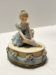 Vintage Leftom Musical Ballerina Girl Figure Music Box