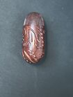 Carved Antique Vintage Wood Box Pill Snuff Trinket Oval Double Sided Turned