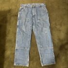 Carhartt Jeans Mens Double Knee Carpenter Pants B73 DST Mens 36 x 32 (34-29.5)