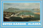 Dutch Harbor Alaska Scenic Aerial View VTG Continental Chrome Postcard Unposted