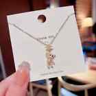 Stainless Steel Cute Bear Pendant Necklace For Women Jewelry Chains Necklaces