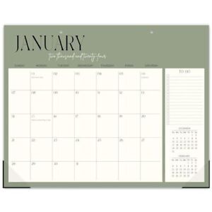 Desk Calendar 2024-2025 - 18 Months Academic Desk Calendar Runs from Jan. 202...