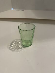 Uranium Green Glass Toothpick Holder Vintage Antique Rare