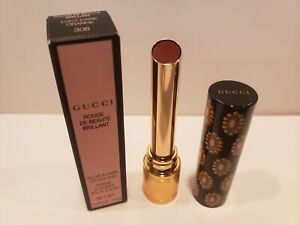 Gucci ~ Glow & Care Lip Colour ~ #308 Lucy Dark Orange ~ 0.06 oz ~ NIB