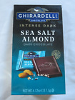 (1) Ghirardelli Chocolate Squares Intense Dark Chocolate Sea Salt Almond 4.12 Oz