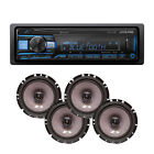 Alpine UTE-73BT Car Stereo & 4 SXE-1726S Speakers, Bluetooth, 220W, No-CD Unit