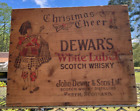 Vintage Dewar's White Label Scotch Whisky Wood Christmas Shipping Crate