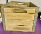 Antique Borden Rare 1949 Milk Crate Wood metal Cumberland Case Co Chattanooga TN