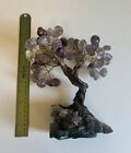 Purple Stone Crystal Tree with Amethyst Base, Large, Gemstone