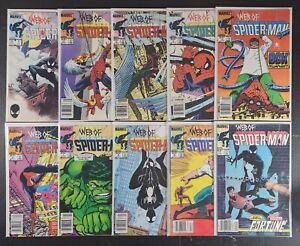 Web Of Spider-Man #1 2 3 4 5 6 7 8 9 10 High Grade NEWSSTAND Marvel 1985