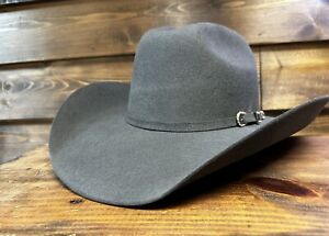 Genuine 100% Felt Fine Wool 6X  Western Hat Aspen Granite-5523